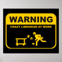 Poster loco del bibliotecario