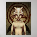 Poster Lowbrow PEQUENO del arte de BAPHOMET