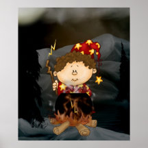 poster mágico de la fantasía del muchacho del mago