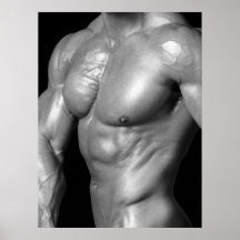 Poster masculino de la flexión del pecho del Bodyb