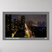 Poster mate 30,20" de Dwntwn VNCUVER x 18,32"