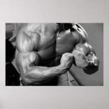 Poster máximo de la pared del gimnasio del bíceps 