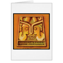 Poster maya del viaje de Guatemala del mesón Felicitaciones