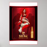 Poster modelo del chica del fútbol helado de la ce