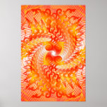 Poster: Modelo espiral anaranjado: Dibujo del vect