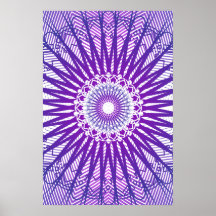 Poster: Modelo radial púrpura: Dibujo del vector