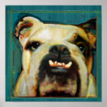 Poster moderno del arte del perro del dogo
