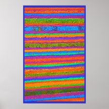 Poster multicolor de las rayas