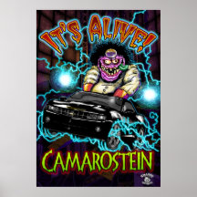 Poster negro de Chevy Camaro SS