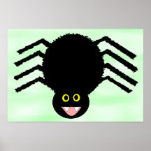 Poster negro de la araña