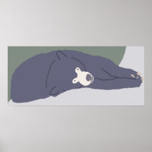 poster negro del oso