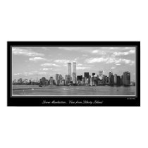 Poster negro y blanco de las torres gemelas posters