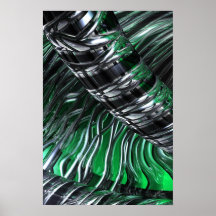 Poster negro y verde del metal