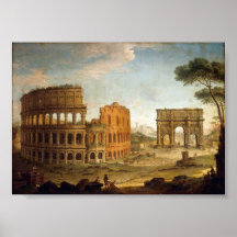 Poster o impresión antiguo de Roma Colosseum