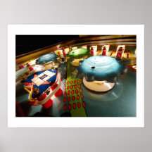 Poster OXO del pinball de los parachoques