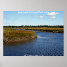 Poster/pantano de Scarborough (agua salada), Maine