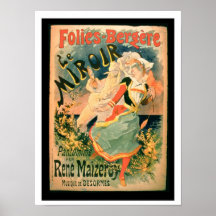 Poster para "Le Miroir" en el Folies-Bergere, un P