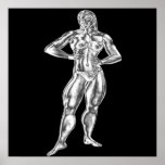 Poster para mujer de la actitud del Bodybuilding d