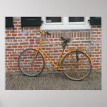 Poster parqueado bicicleta pintado de la foto
