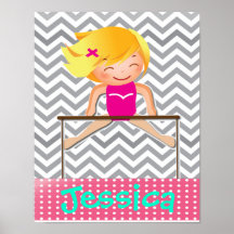 Poster personalizado de la barra del chica de la g