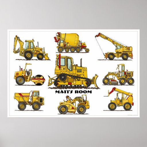 Poster personalizado del material de construcción