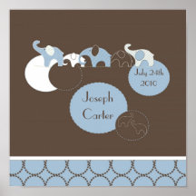 Poster personalizado elefante azul del sitio