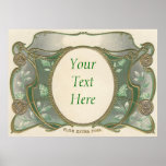 Poster personalizado personalizable del vintage