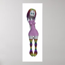 POSTER/PRINT - Muñeca del pelo 3D Bonga del arco i
