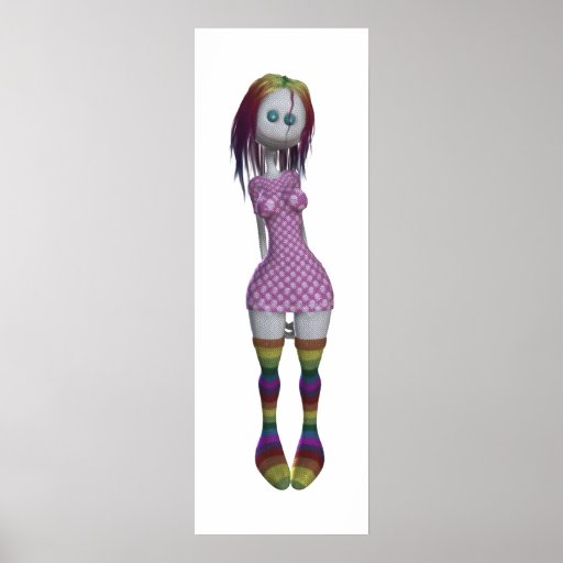 POSTER/PRINT - Muñeca del pelo 3D Bonga del arco i