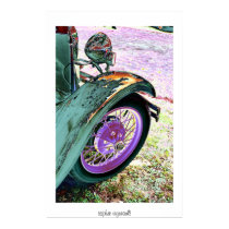 poster psicodélico del coche antiguo posters