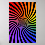 Poster psicodélico: Espiral del arco iris