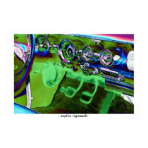 poster psicodélico interior del coche posters