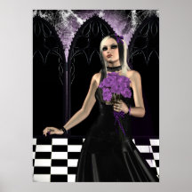 Poster púrpura de la novia