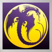 Poster púrpura del dragón