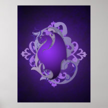 Poster púrpura del dragón de la fantasía urbana