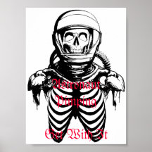Poster que ejerce de chulo del astronauta