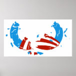 Poster quebrado del logotipo de Obama