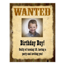 Poster querido personalizado, bandido del cumpleañ comunicado personalizado