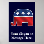 Poster republicano del personalizado del elefante