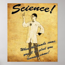 poster retro de la ciencia de los años 50