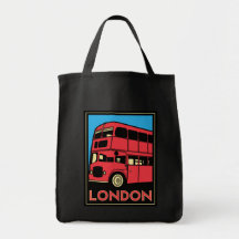 poster retro del art déco de Londres Westminster I Bolsa