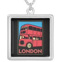 poster retro del art déco de Londres Westminster I Collar