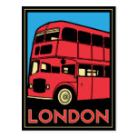 poster retro del art déco de Londres Westminster I Tarjeta Postal