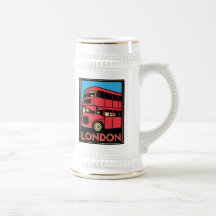 poster retro del art déco de Londres Westminster I Taza De Café