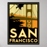 poster retro del art déco de San Francisco