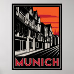 poster retro del art déco más oktoberfest de Munic