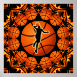 POSTER RETRO DEL BALONCESTO