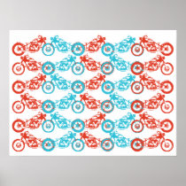 Poster retro del interruptor del ciclo de la motoc posters