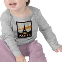 poster retro del viaje del art déco de París Camisetas