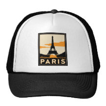 poster retro del viaje del art déco de París Gorra